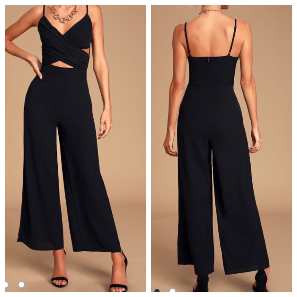 Black cutout jumpsuit
